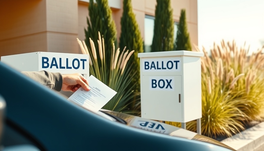 Utah municipal primary elections results, car at ballot drop box scene