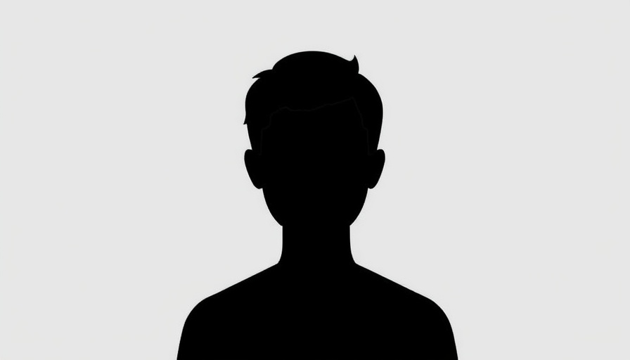 Minimalistic silhouette of a person, gray background.