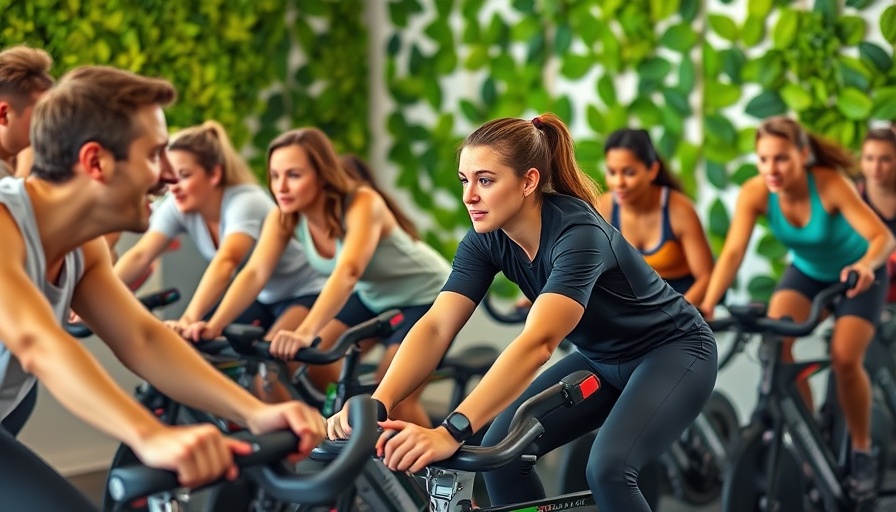 The Biggest Loser impact on health: motivated gym cycling session
