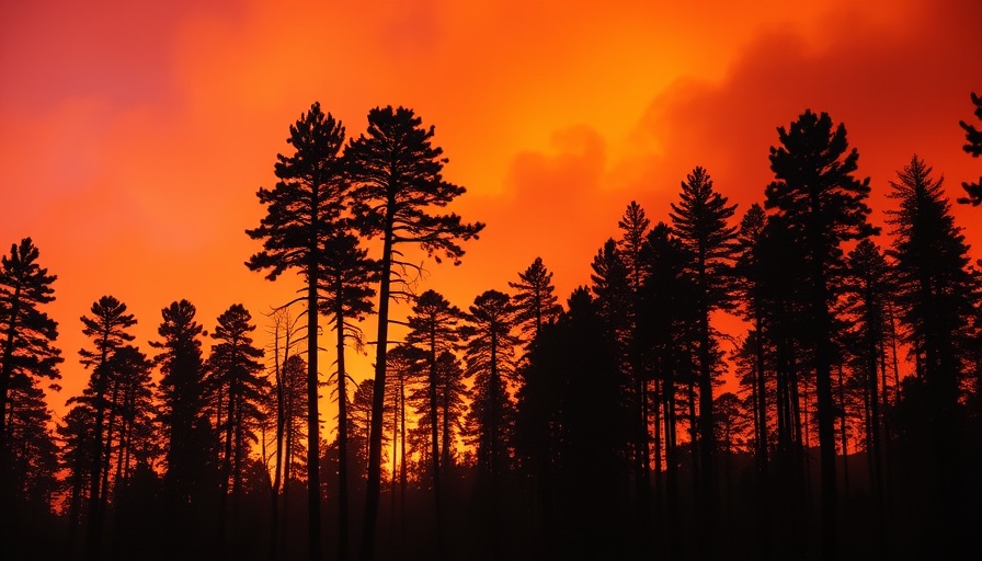 Better forest management in Utah depicted by forest fire scene.