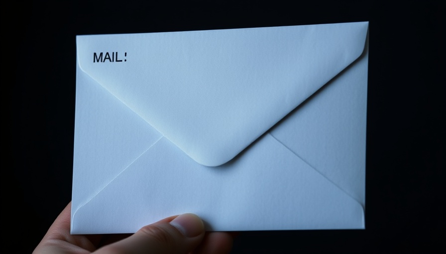 Close-up of a mail-in voting ballot being held.