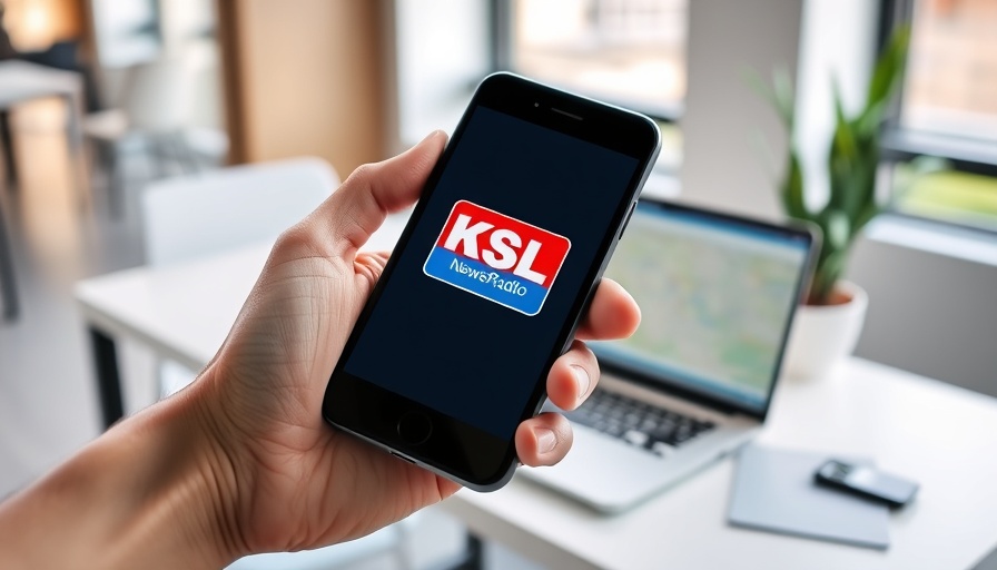 Inside Sources Salt Lake City KSL radio app in modern office.