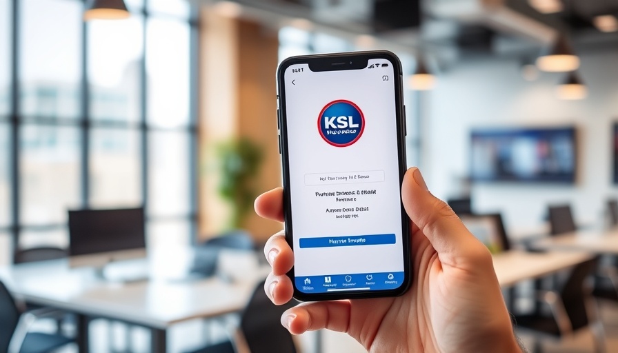 Salt Lake City Community Stories: KSL NewsRadio app display in office.