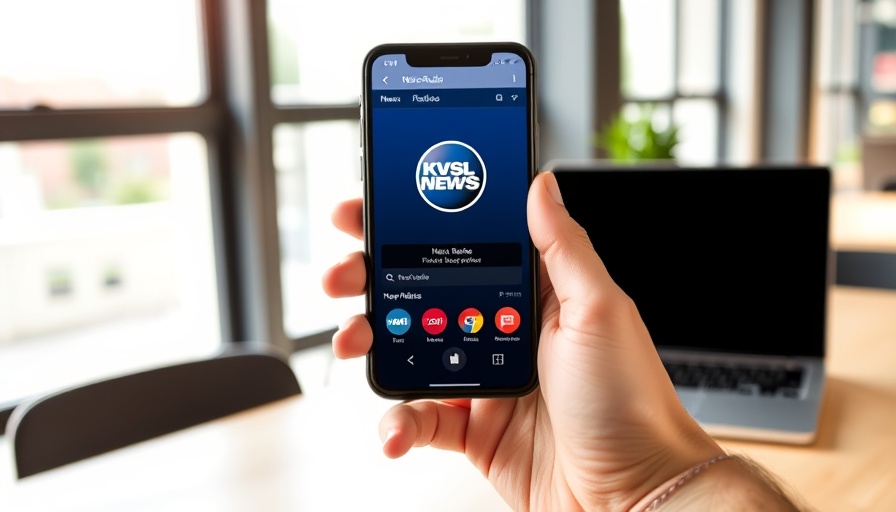 Innovative Community Initiatives Salt Lake City: KSL NewsRadio app in a modern workspace.