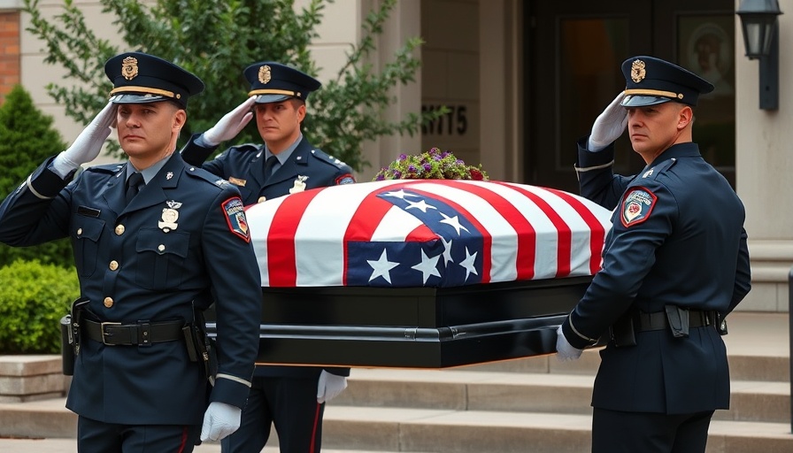 Honoring fallen police officer Lee Sorensen at a solemn ceremony.