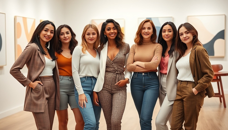 Group of women at Oxide Collective Pop-Up Gallery posing stylishly.