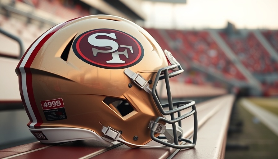 49ers Roster Update: San Francisco 49ers helmet close-up.