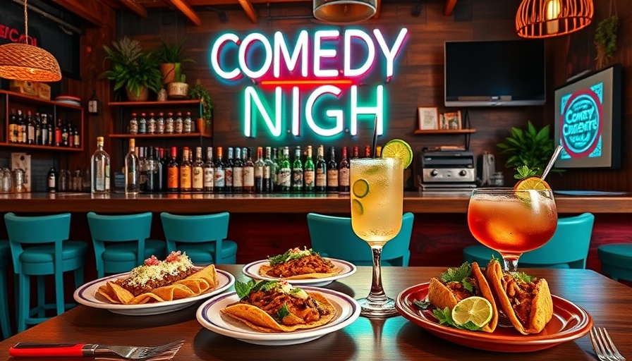 Oakland Mezcal & Mole Comedy Night vibrant bar and delicious food.
