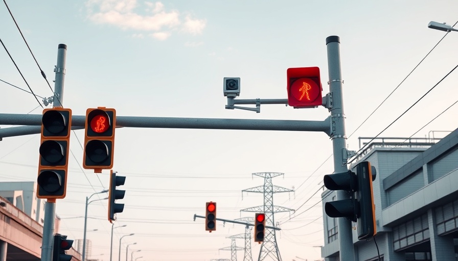 Red light camera at a traffic-controlled intersection, California