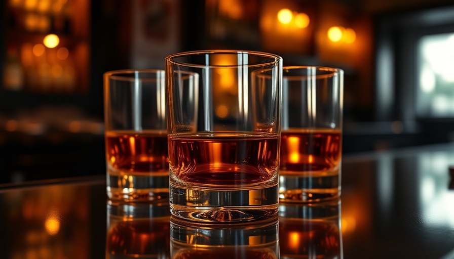 Glistening bourbon glasses at $1 Italian Bourbon Tasting event.