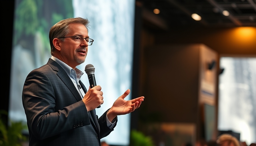 Corporate event speaker at Salesforce presentation in San Francisco.