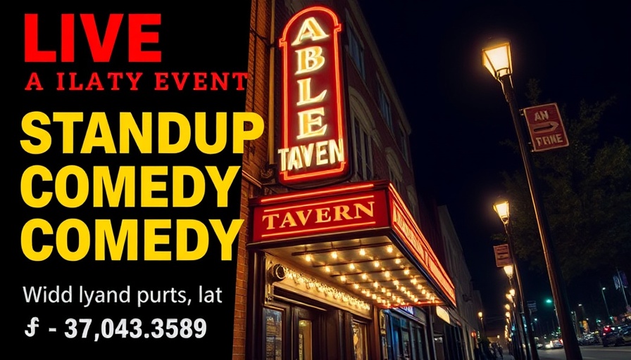 Abbey Tavern comedy night advertisement in Richmond, San Francisco.