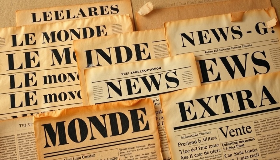 Collage of vintage newspaper headlines showing media variety.