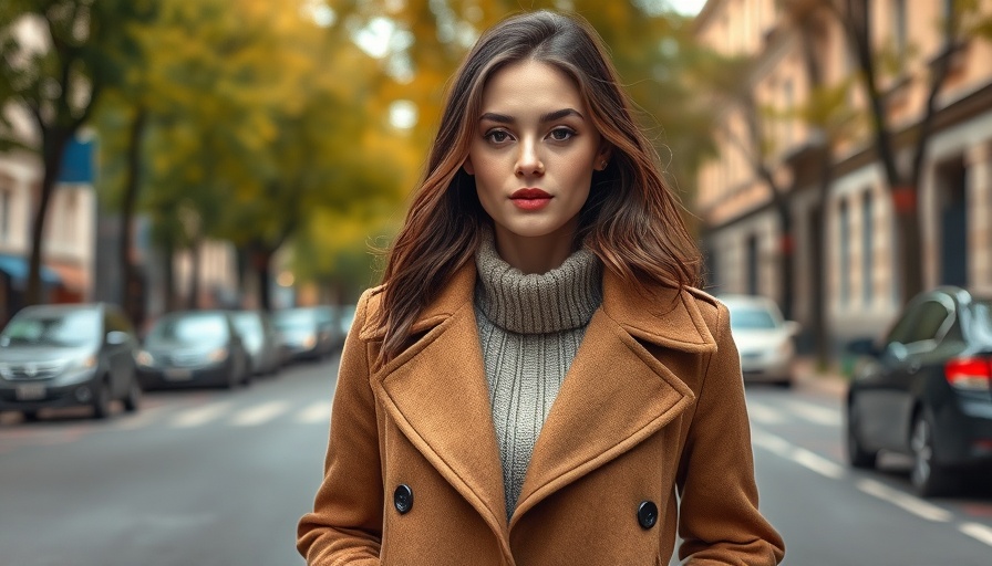 Woman showcasing outerwear trends for Fall 2025 on city street.