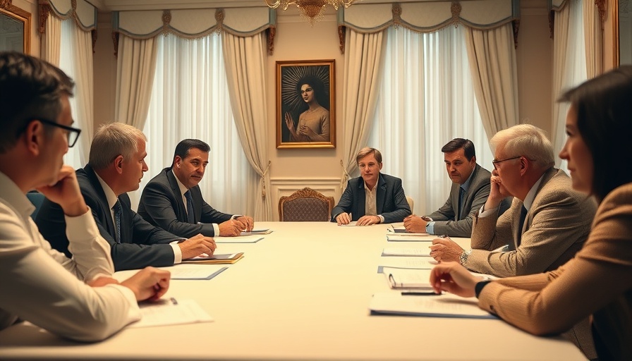 People at a formal meeting discussing, Meta censorship under Trump pressure.