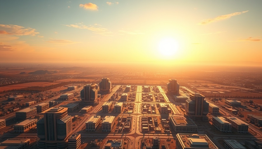 Futuristic urban development plan for California Forever in Suisun City.