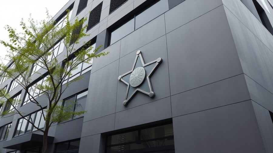 San Francisco sheriff's emblem on a jail building, symbolizing transgender rights in jails.