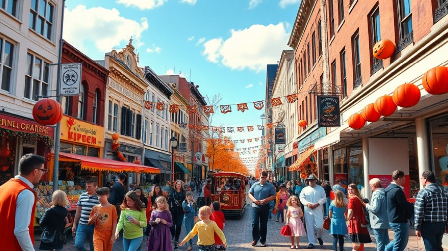 Lively Halloween festival at Bay Street with festive activities.