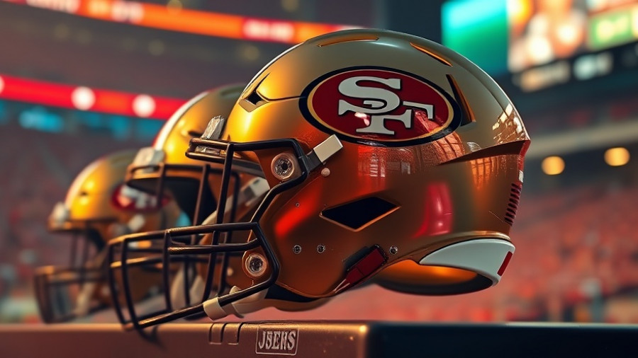49ers football helmets representing team roster changes.