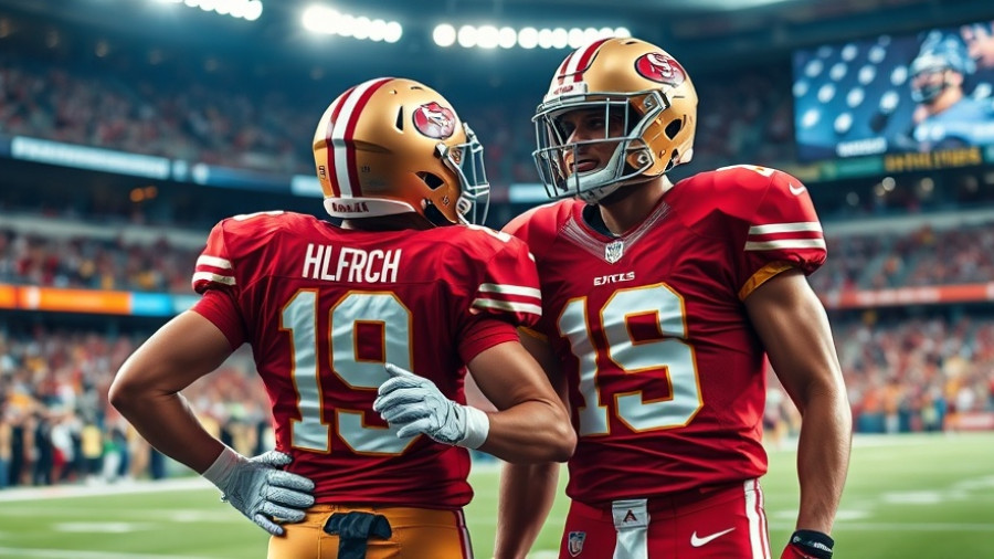 49ers players celebrate victory on the field