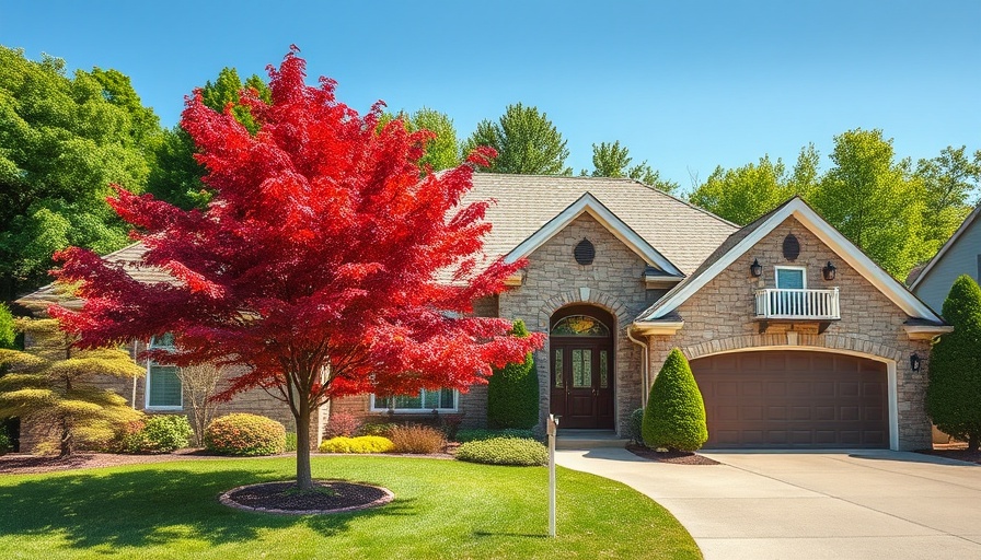 Charming suburban home with affordable front yard landscaping ideas.
