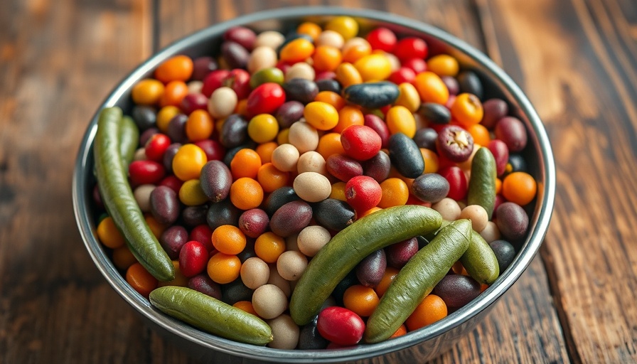 Vibrant bush beans vs pole beans in a metal bowl on wood.