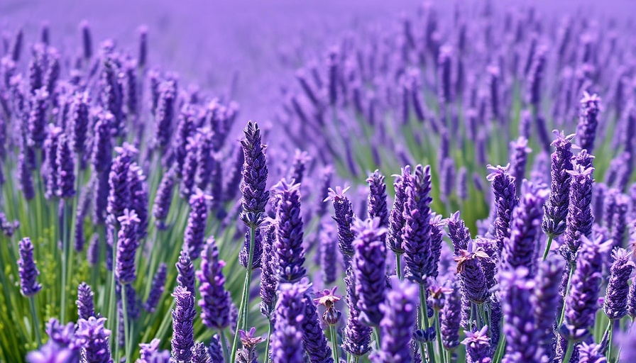 Beautiful lavender field with therapeutic qualities.
