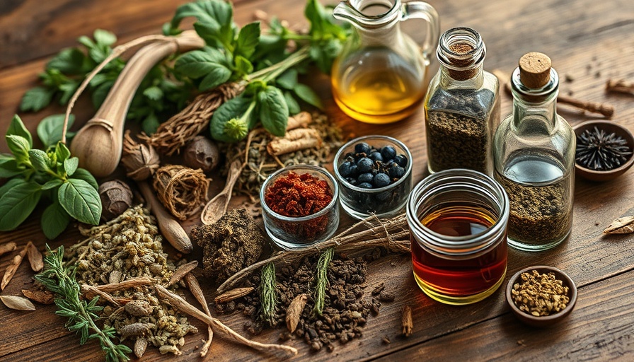 Fall to Winter Herbal Tea for Immunity ingredients collection on a plate.