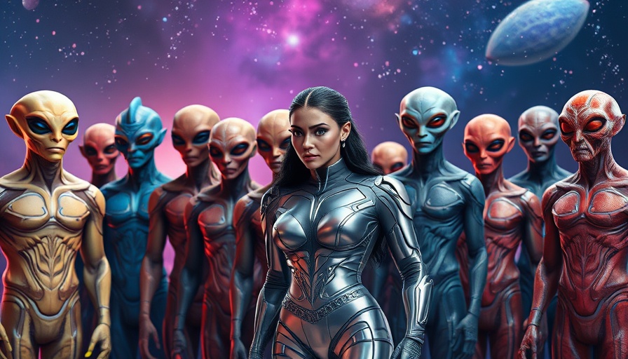 Fictional extraterrestrial races and human in cosmic setting