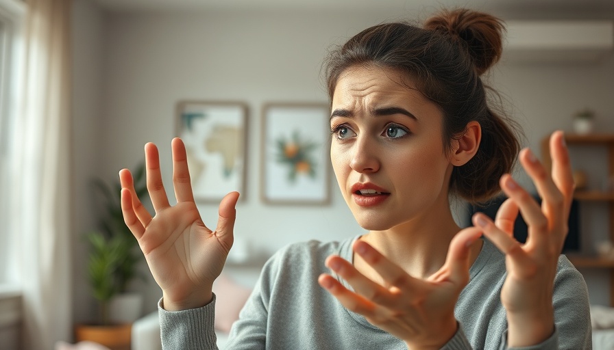 Young woman gesturing expressively demonstrating low social intelligence behaviors.
