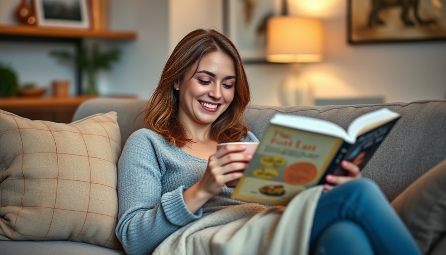 Relaxed woman reading on a couch, indicating intelligence habits.