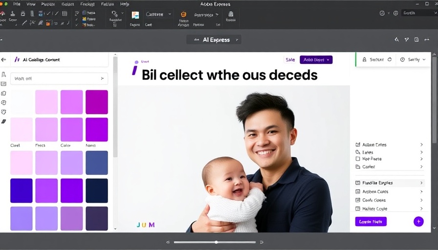 Adobe Express showcasing AI-generated content creation features.