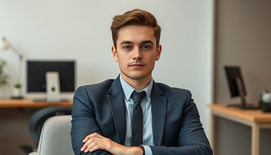 Professional young man in interview setting