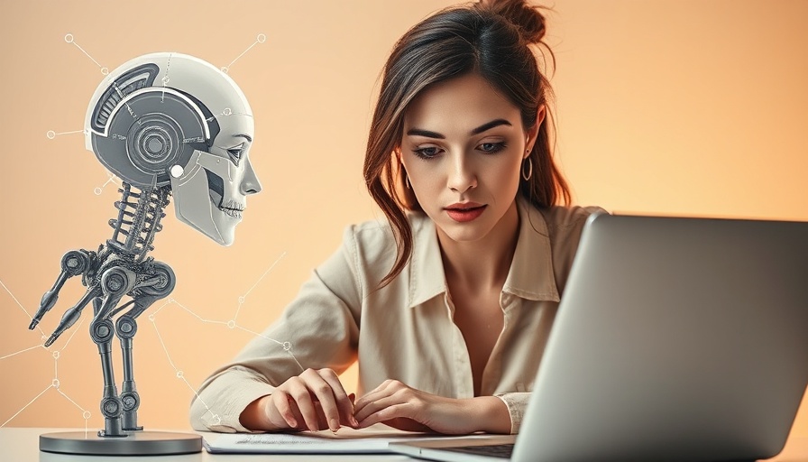 Woman engaging with AI construct, real-world AI agent example.