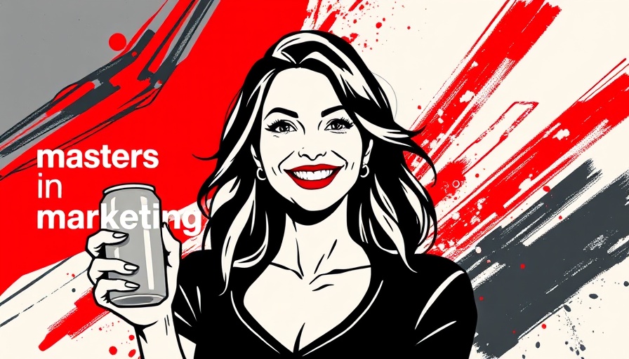 Stylized marketing portrait with woman holding can.