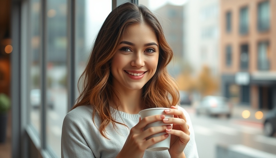 Confident woman holding coffee, traits of people who build new lives without turning their back.