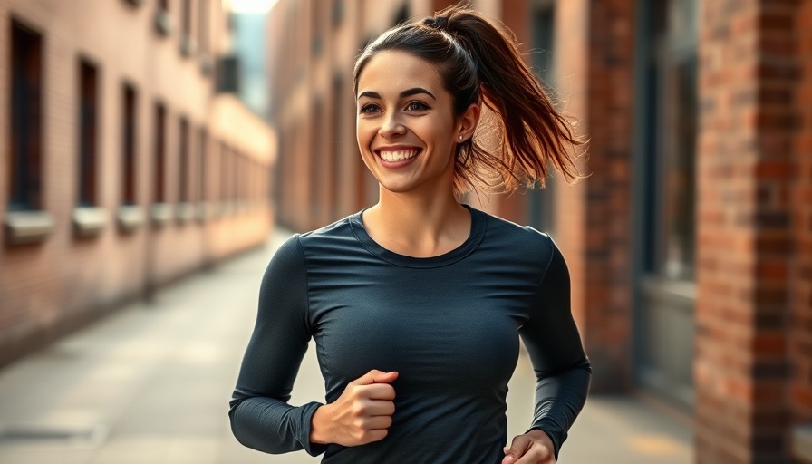 Smiling woman jogging as part of morning rituals to change your life.