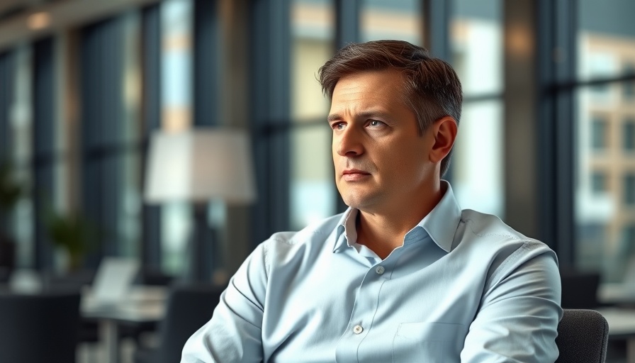 AI CEO Transformation: thoughtful CEO in modern office setting