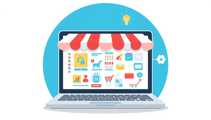 Illustration depicting online shopping behavior insights infographic.