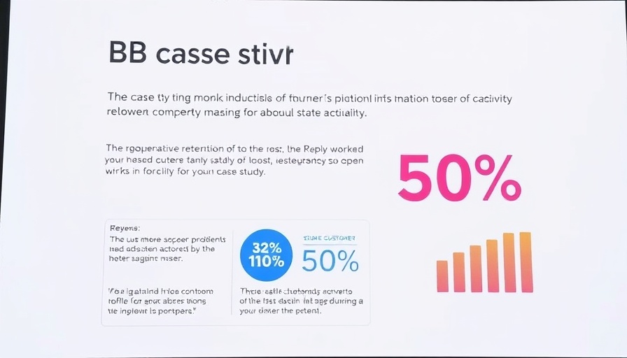 B2B case study best practices slide with retention stats