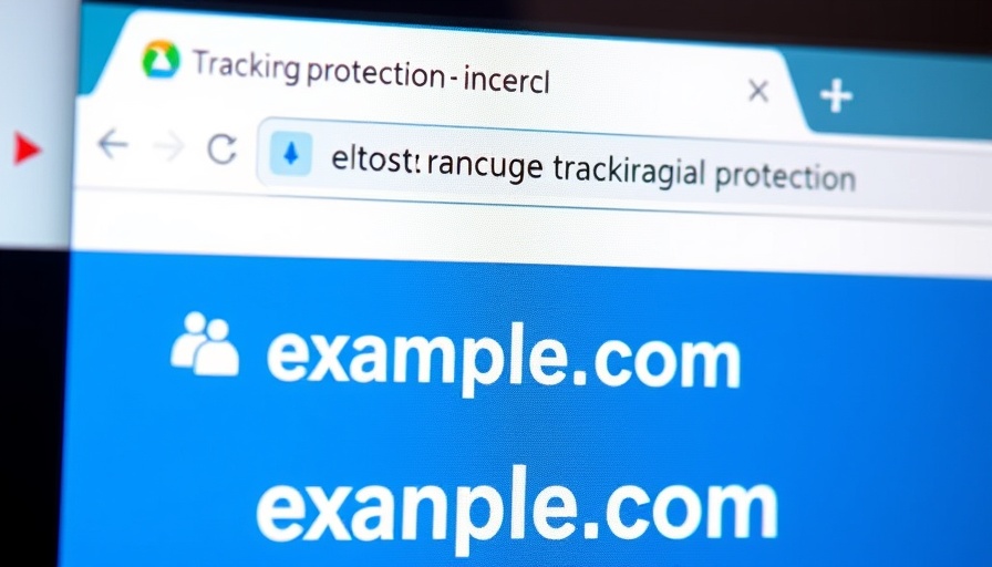 Browser notification about tracking protection and cookie management.