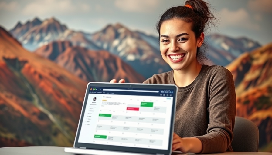 Young woman working with a social media calendar for business growth.