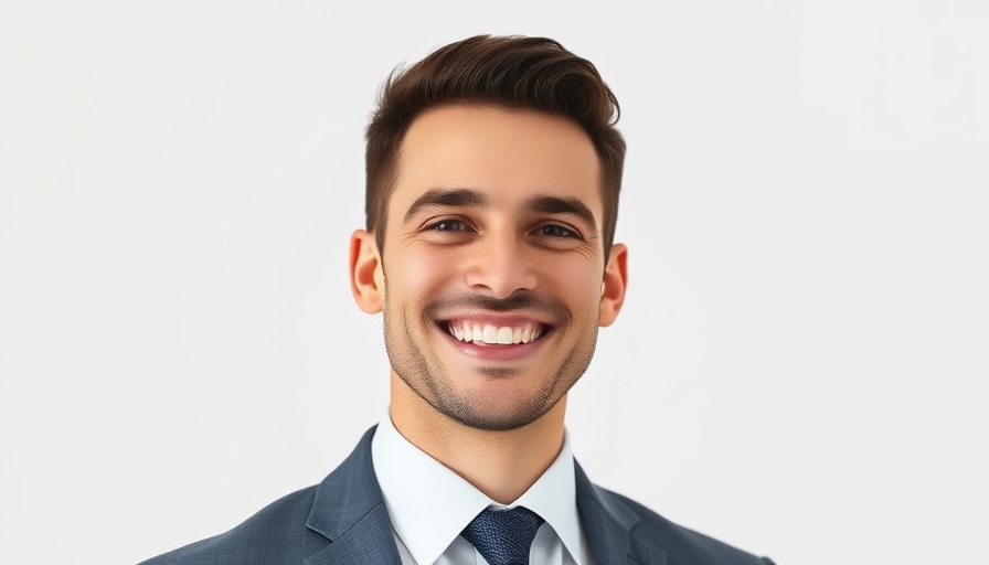 Confident person smiling in formal attire, emotional intelligence in leadership.