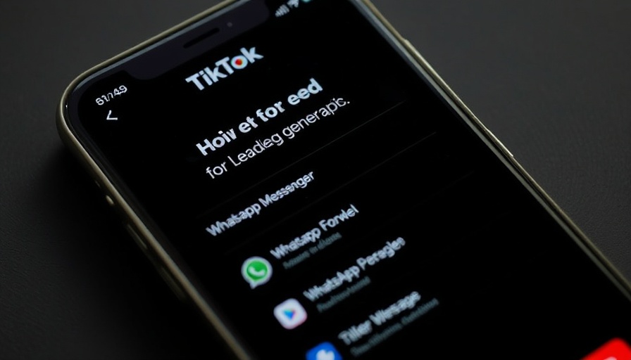 TikTok lead generation messaging feature on app screen.