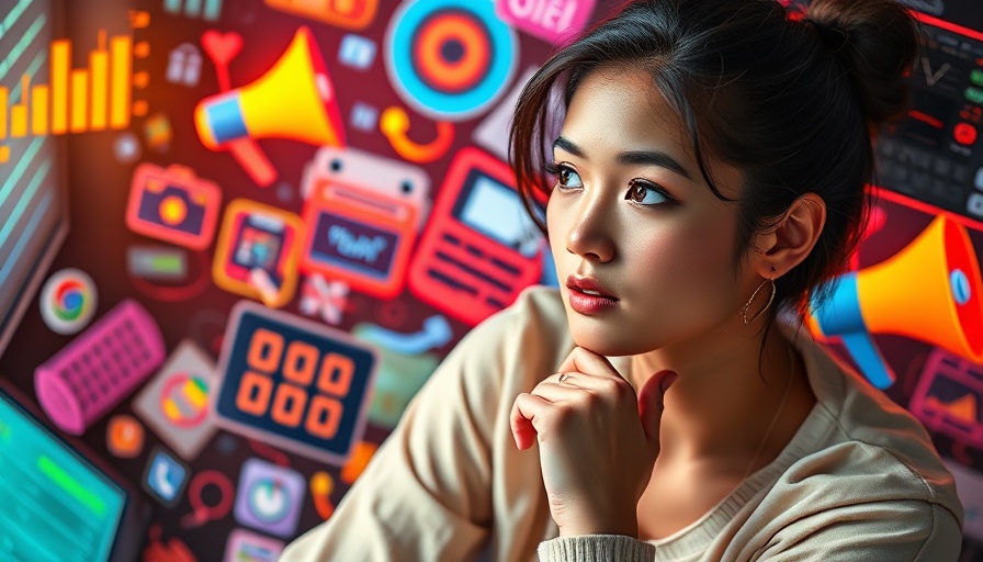 Gen Z using AI to build personal brands: a young woman with digital elements