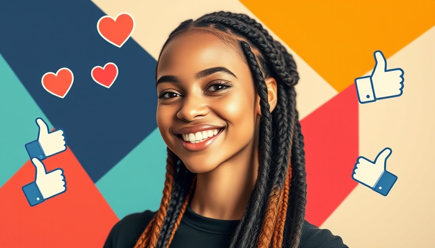 Stylish woman with social media icons reflecting inclusive marketing trends 2025.