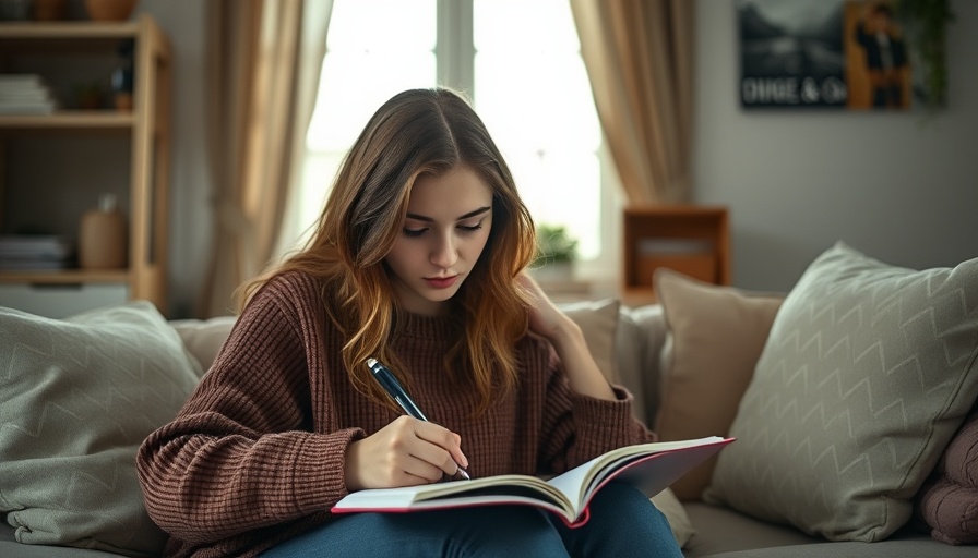 Woman writing for mental edge, focusing on tiny habits.