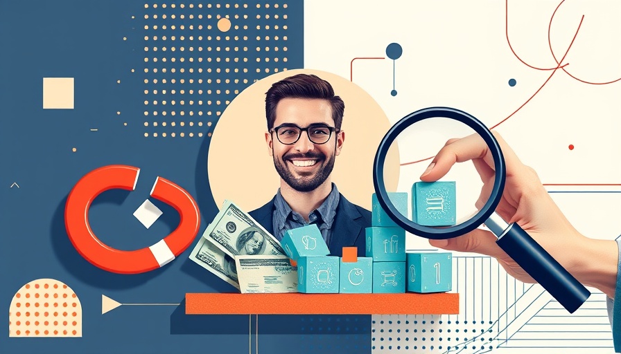 Stylized business elements in personal branding strategies collage