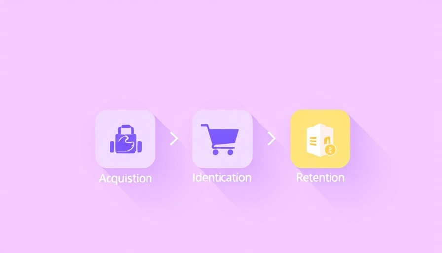 Illustration of three-stage framework for ecommerce conversion on light purple background.