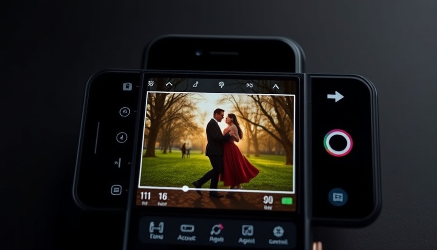 Enhanced video cropping interface on mobile screen showing couple dancing.